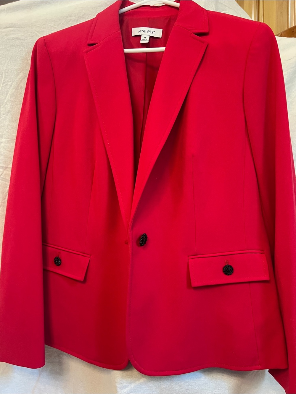 Nine West Bright Red Tailored Blazer